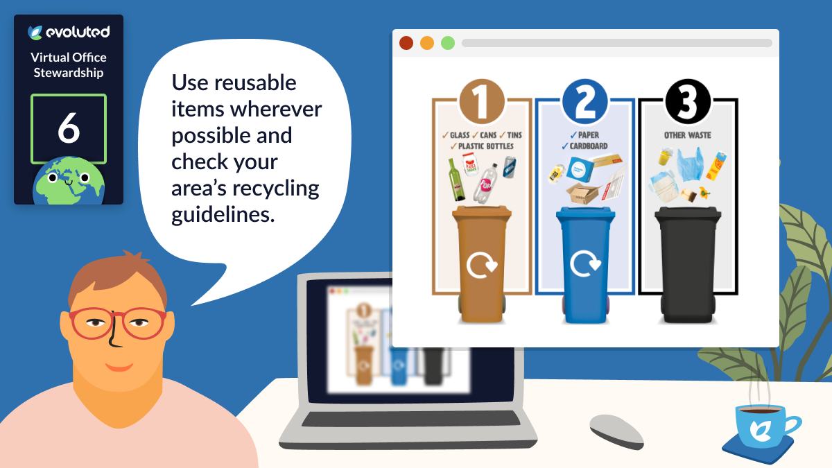 Graphic showing example recycling guidance