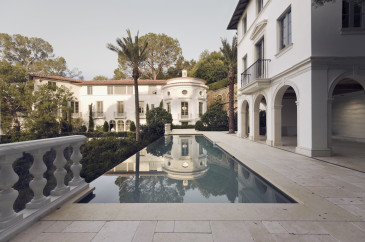 Stock photo of a mansion with pool