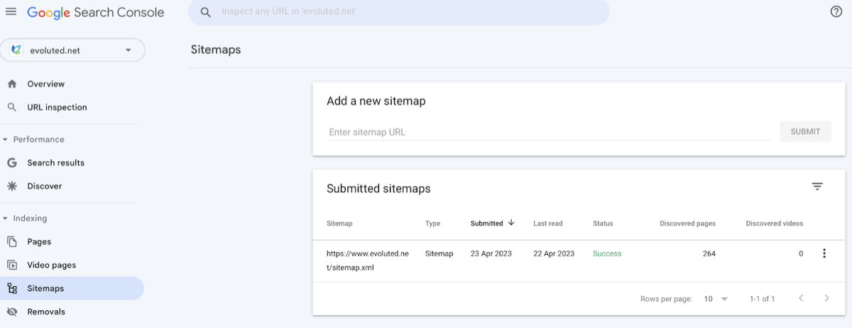 Google Search Console Sitemaps